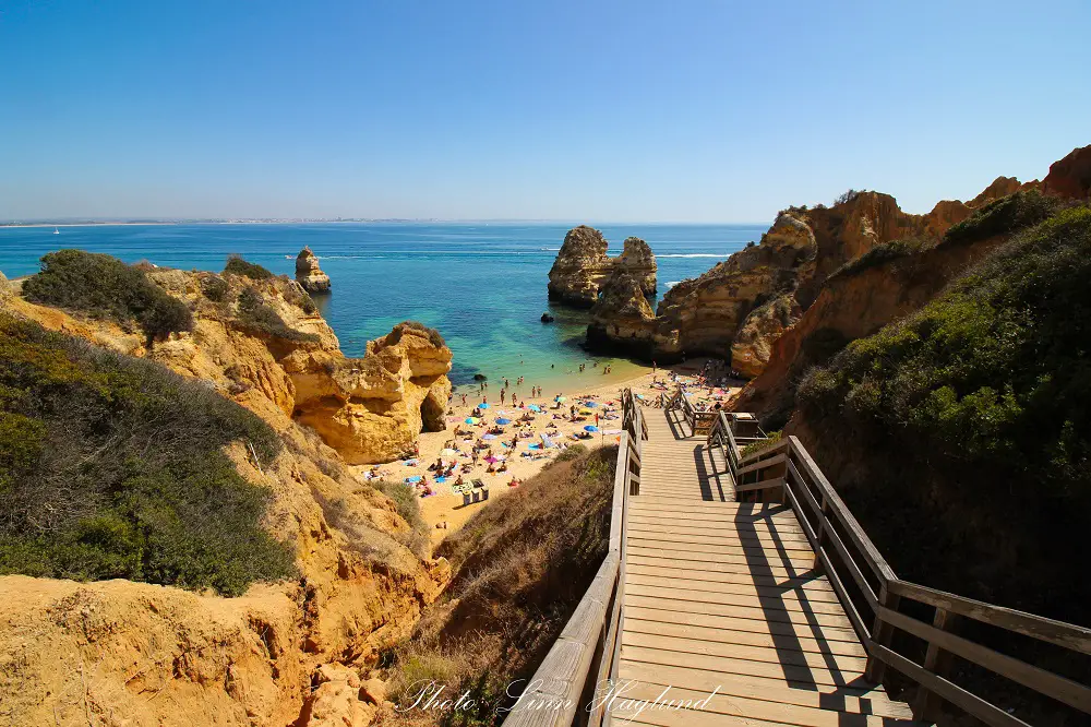 The walk down to Camilo beach Algarve