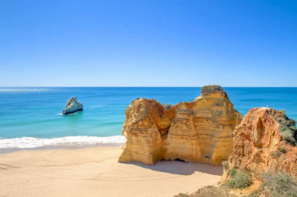 Praia da Rocha in the Algarve beach