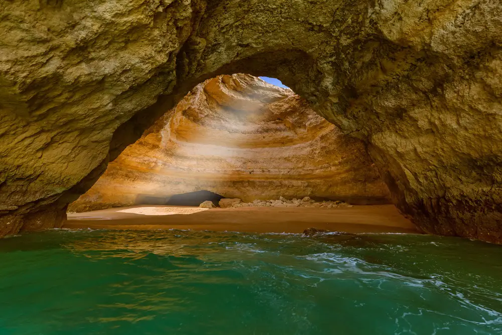 Benagil cave can be reached from Marinha beach