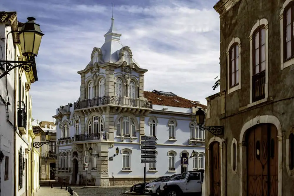 Beautiful buildings in Faro which is one of the best Day trips from Tavira Portugal